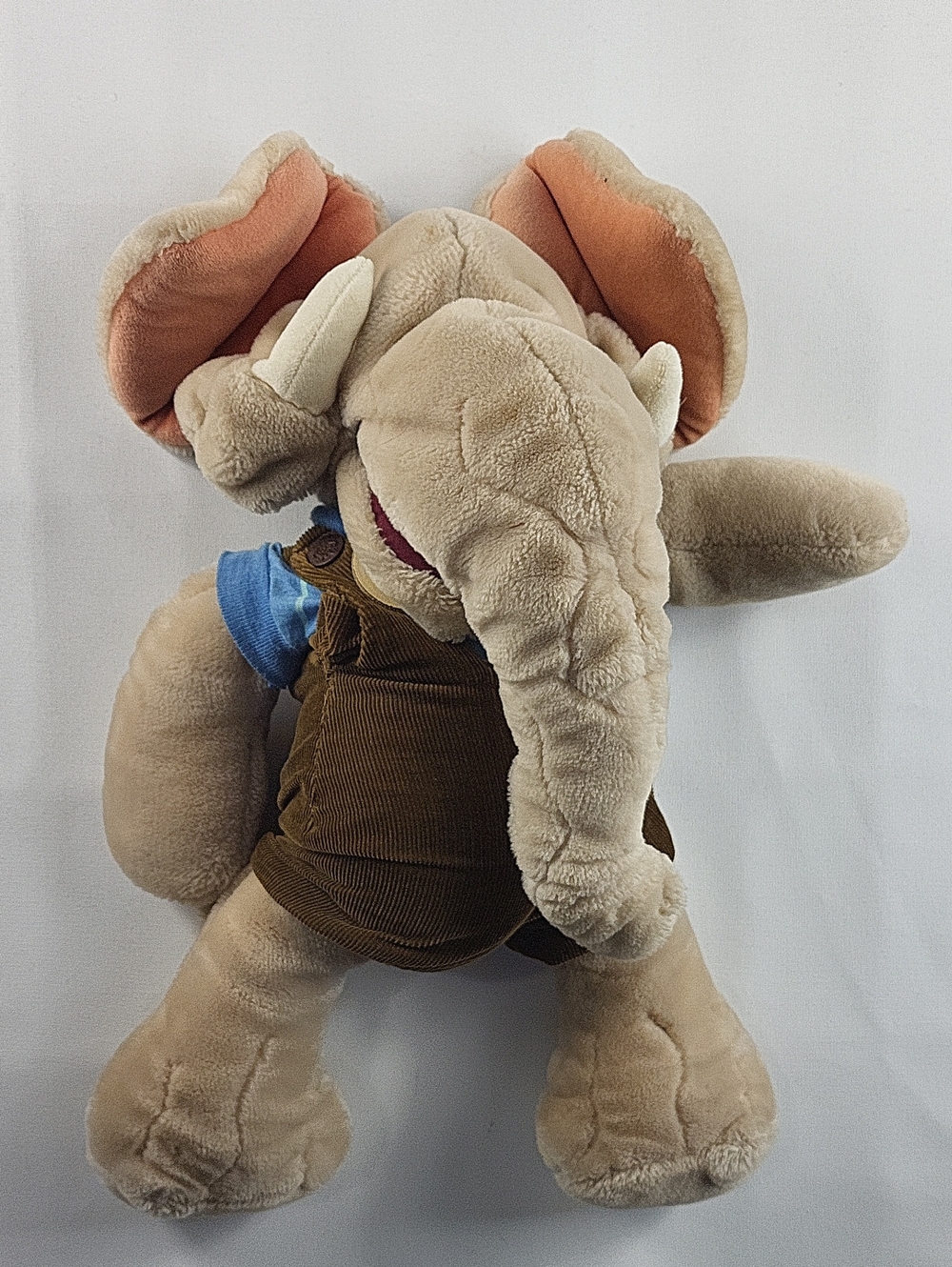 Vintage 1985 Ganz Bros Wrinkles Trunkit Elephant Plush Hand Puppet 17"